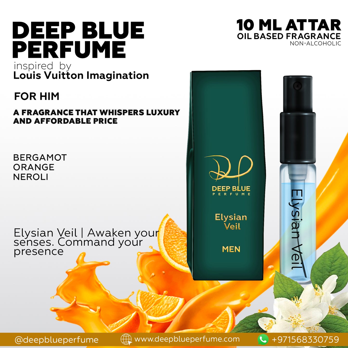 Elysian Veil Parfum Attar (Oil Based Fragrance)