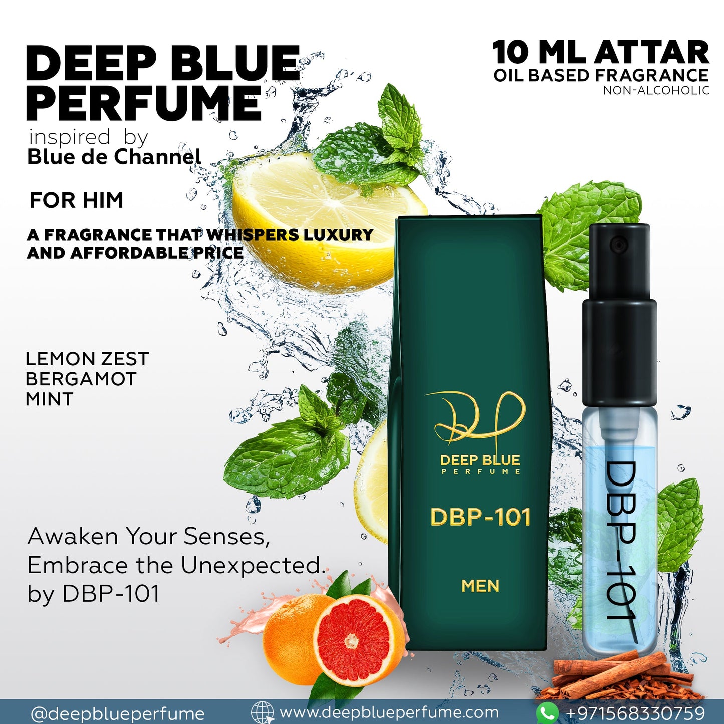 Inspired by Blue de Chanel (Oil Based Fragrance) - DeepBlue