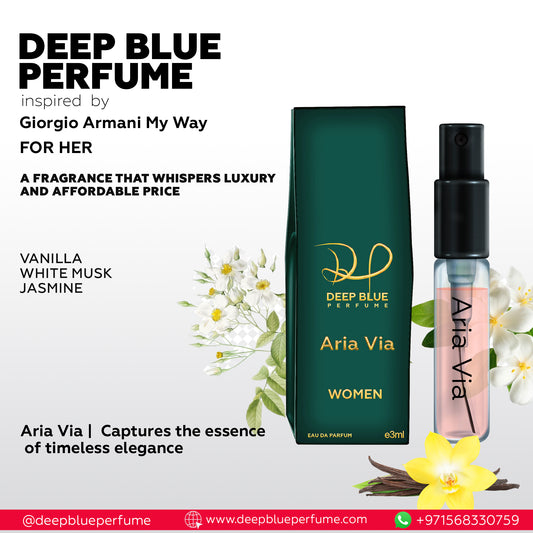 Aria Via tester EDP fresh floral women’s fragrance bottle