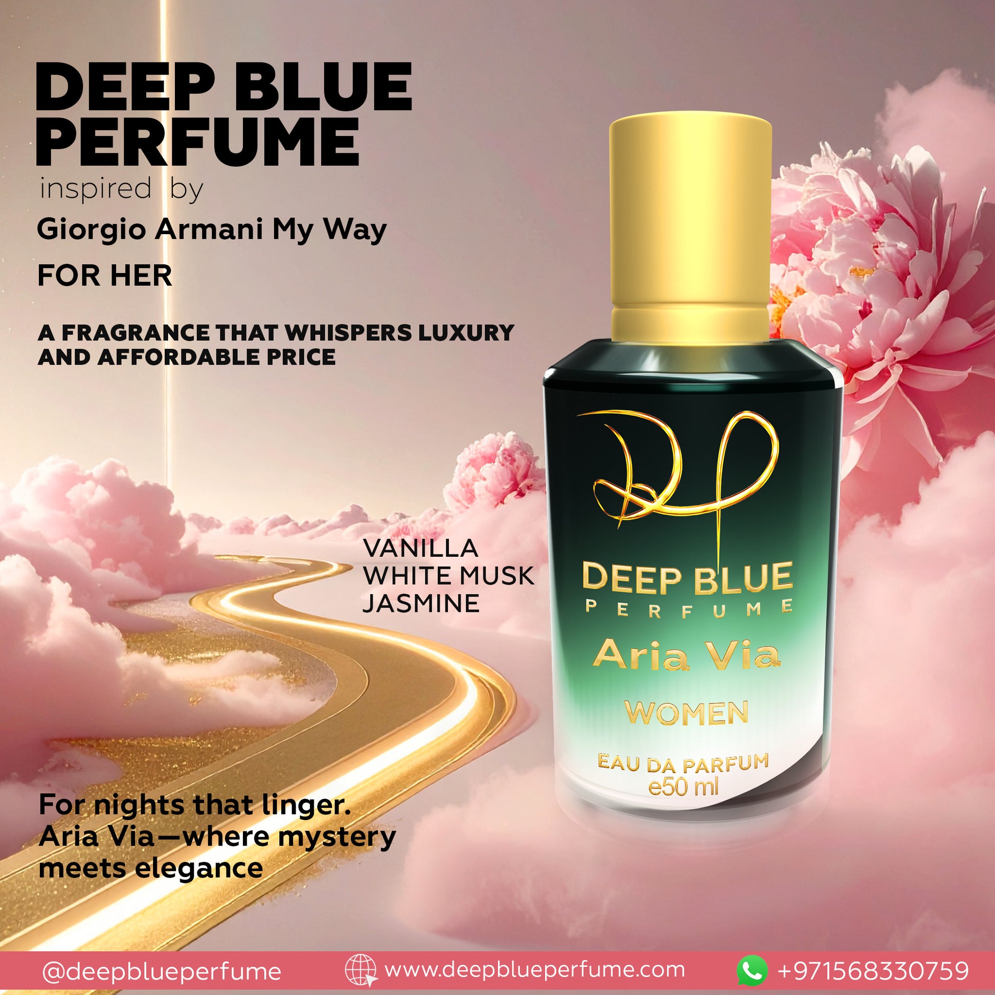 Aria Via perfume for women elegant fresh floral long lasting scent