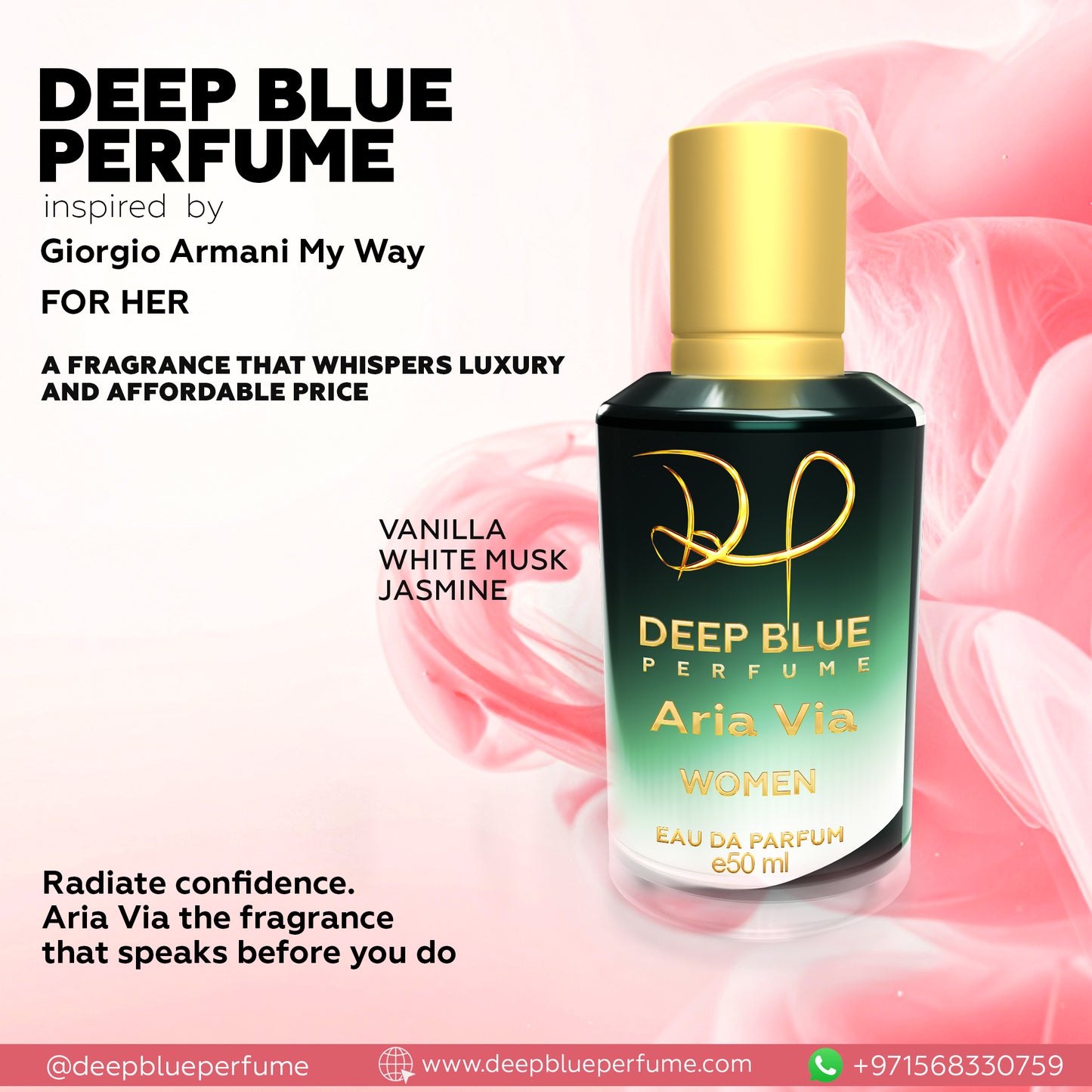 Aria Via luxury women’s perfume soft fresh floral long lasting scent