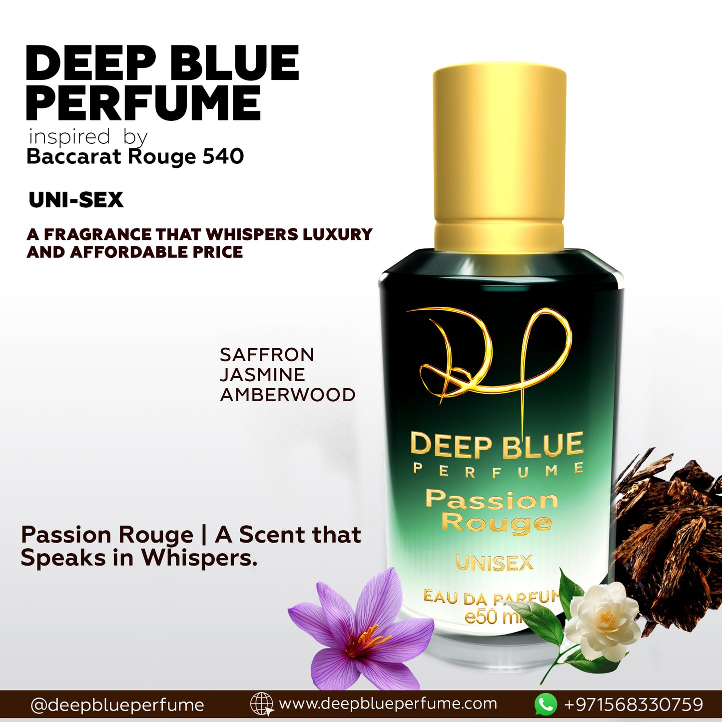 Passion Rouge luxury Perfume warm amber woody Eau de Parfum