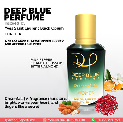 Dreamfall EDP sweet floral gourmand women’s fragrance bottle