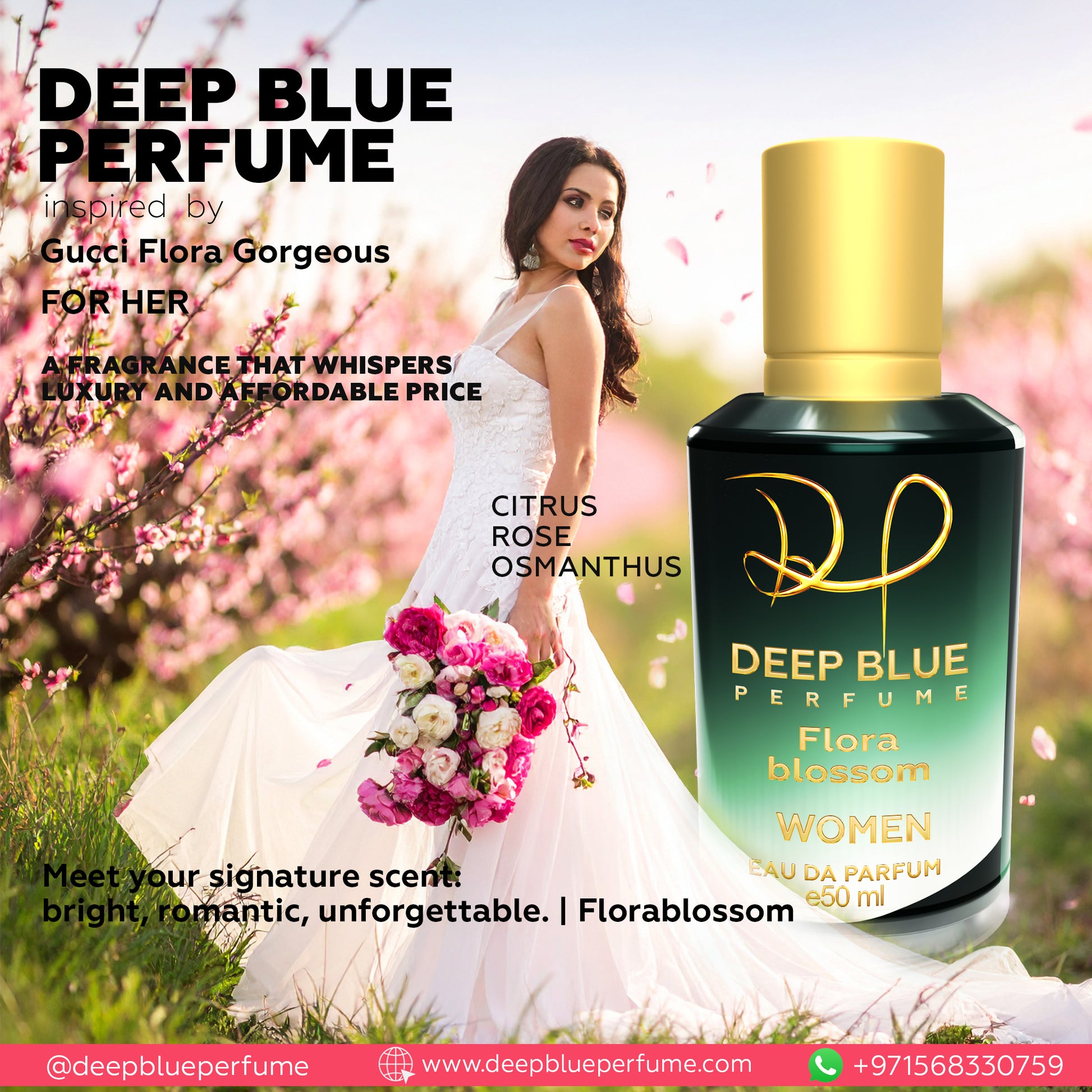 Florablossom women’s EDP long lasting fresh floral fragrance