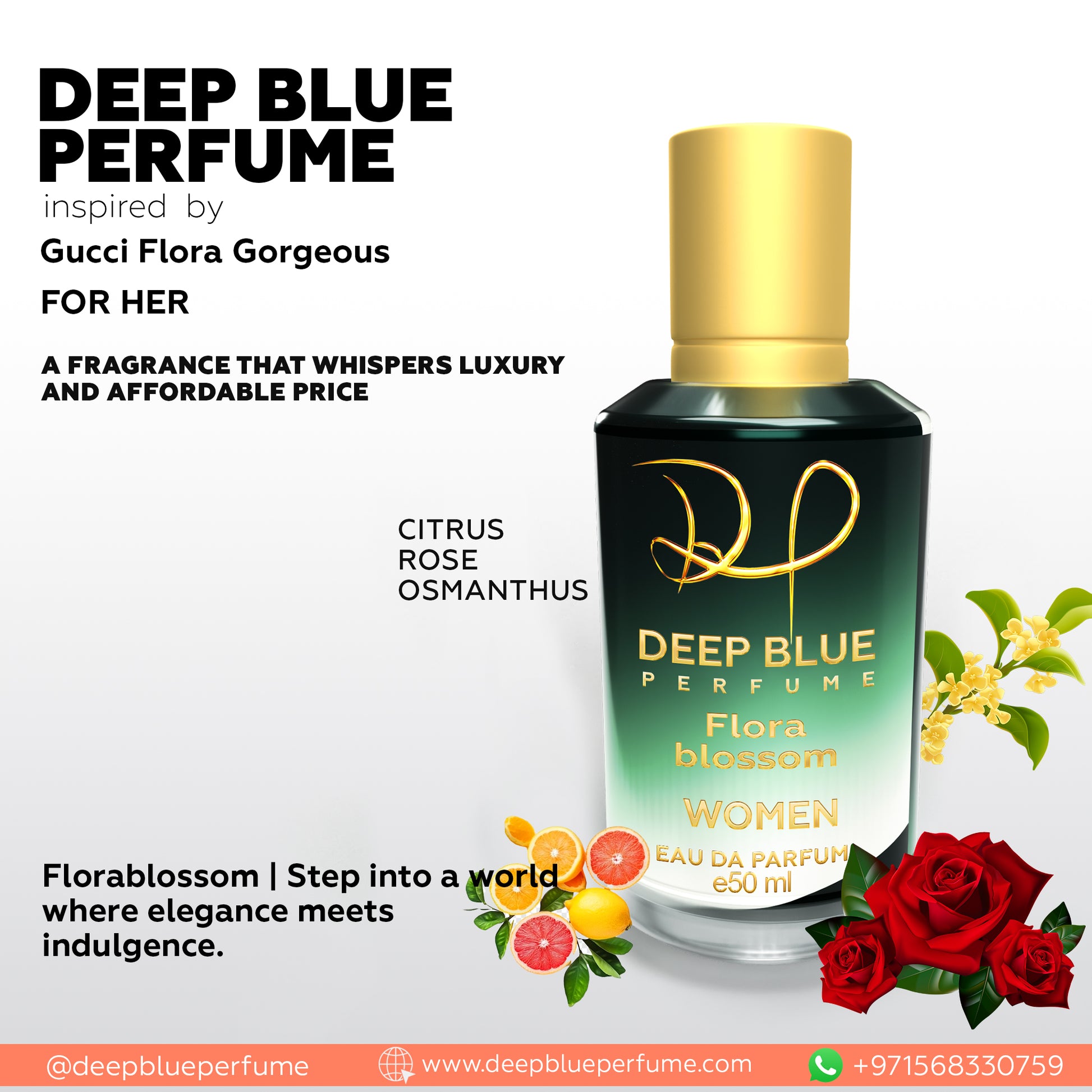 Florablossom tester EDP fresh floral women’s fragrance bottle