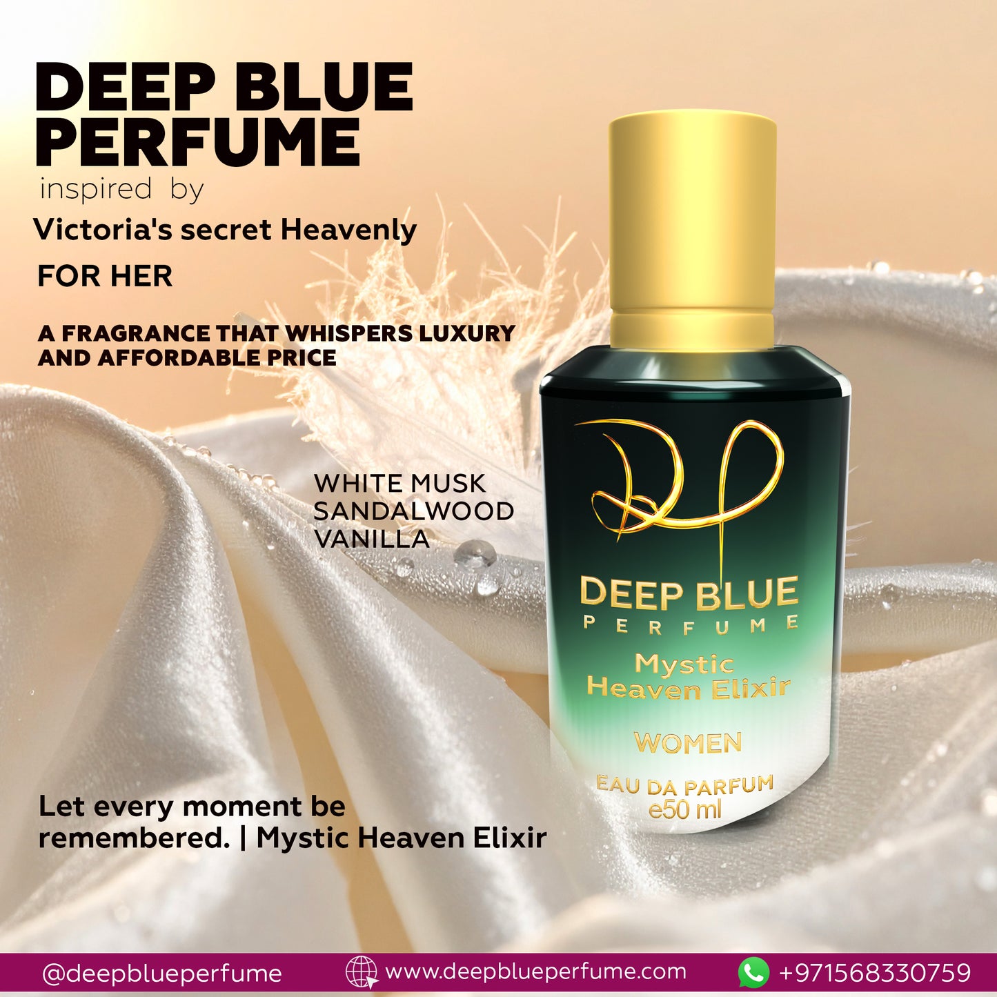 Mystic Heaven luxury women’s fragrance elegant floral musk Eau de Parfum