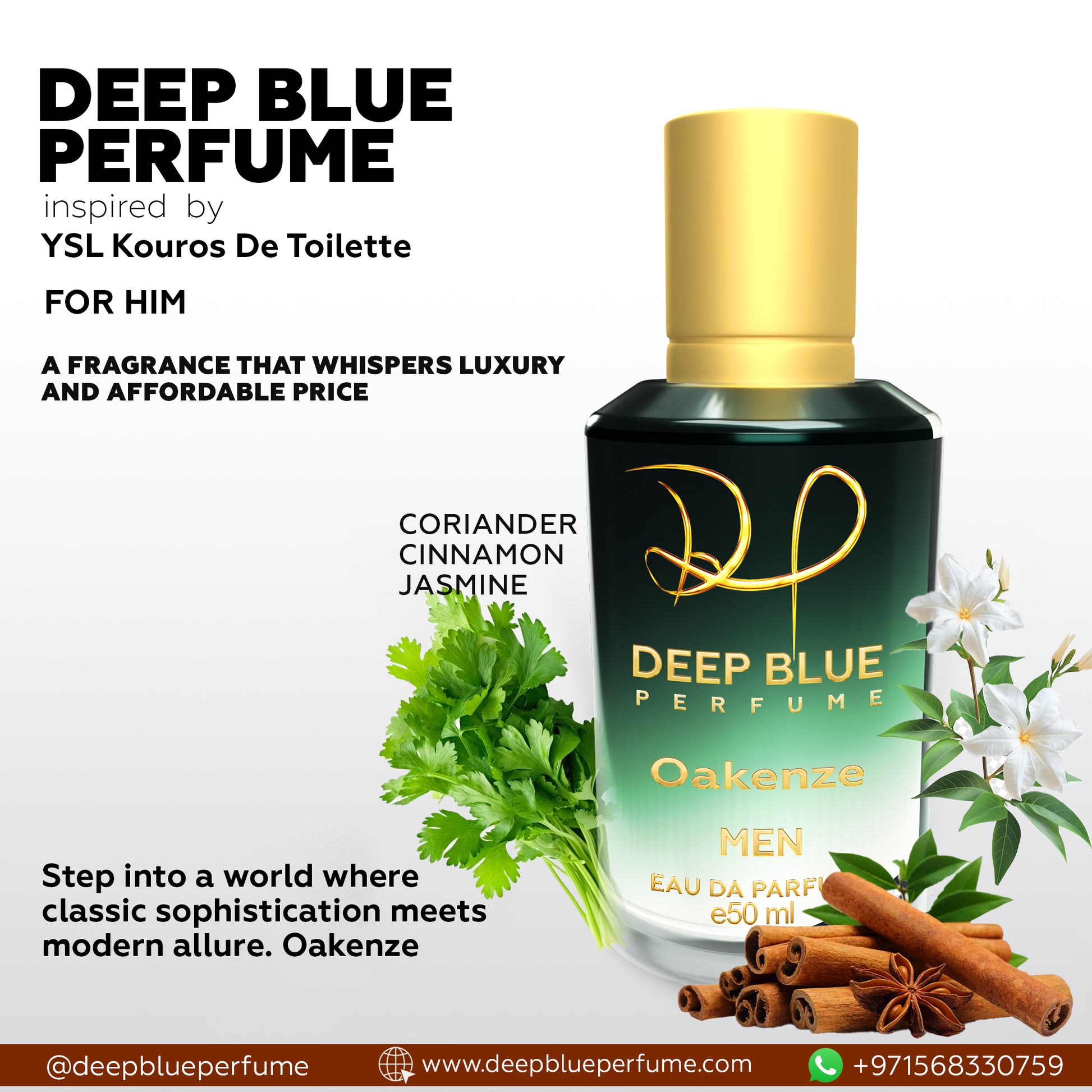 Oakenze perfume for men bold spicy aromatic long lasting scent