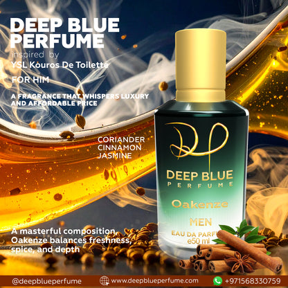 Oakenze men’s EDT long lasting spicy aromatic woody fragrance