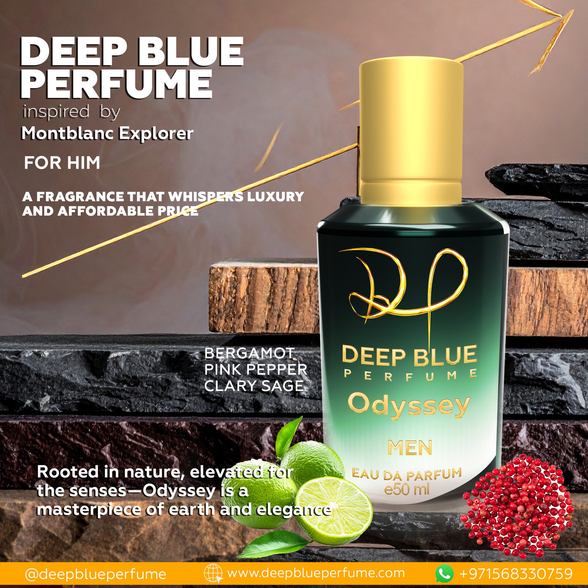 Odyssey perfume for men fresh woody aromatic long lasting scent