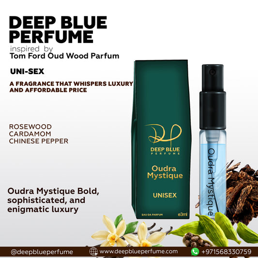 Oudra Mystique tester EDP woody oud spicy fragrance bottle