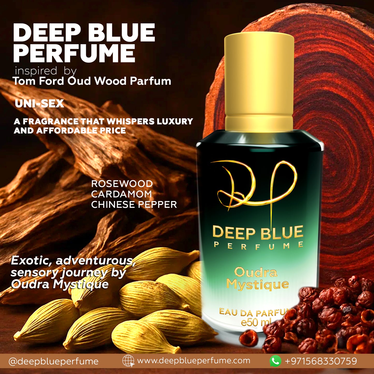 Oudra Mystique EDP woody oud spicy fragrance bottle