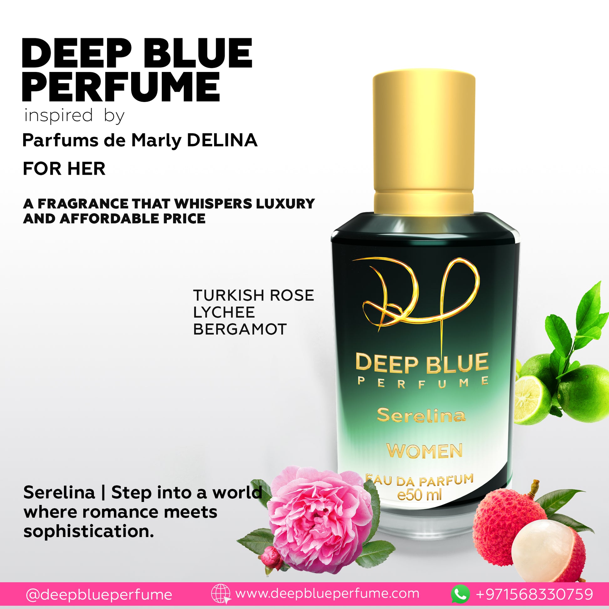 Serelina EDP fresh floral fruity women’s fragrance bottle