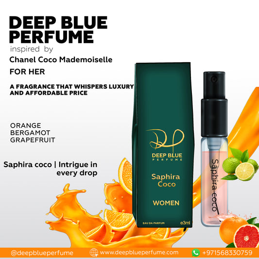 Saphira Coco tester EDP fresh floral oriental women’s fragrance bottle