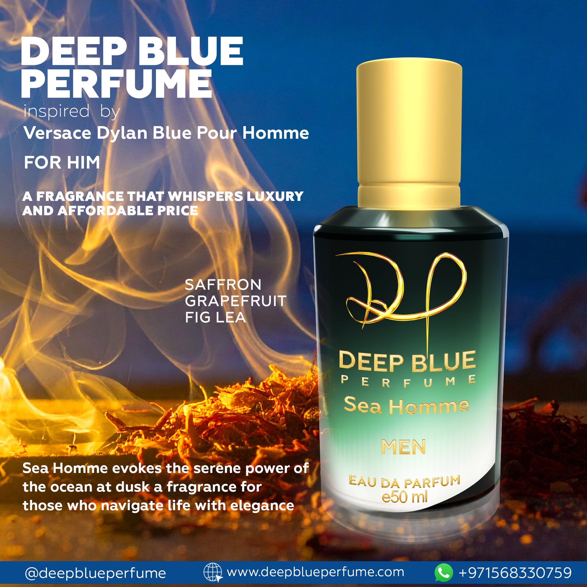 Sea Homme perfume for men fresh aquatic woody long lasting scent