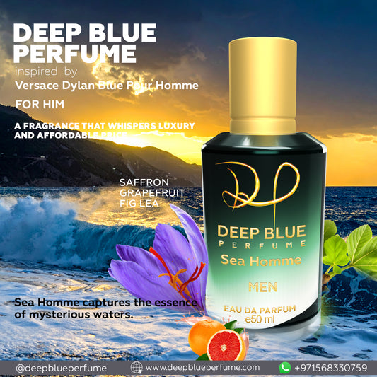 Sea Homme men’s EDT long lasting fresh aquatic woody fragrance