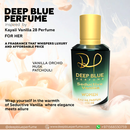 Seductive Vanilla EDP sweet gourmand unisex fragrance bottle