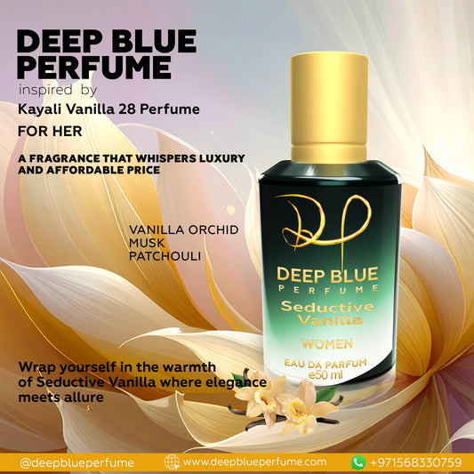 Seductive Vanilla unisex EDP long lasting sweet gourmand vanilla fragrance