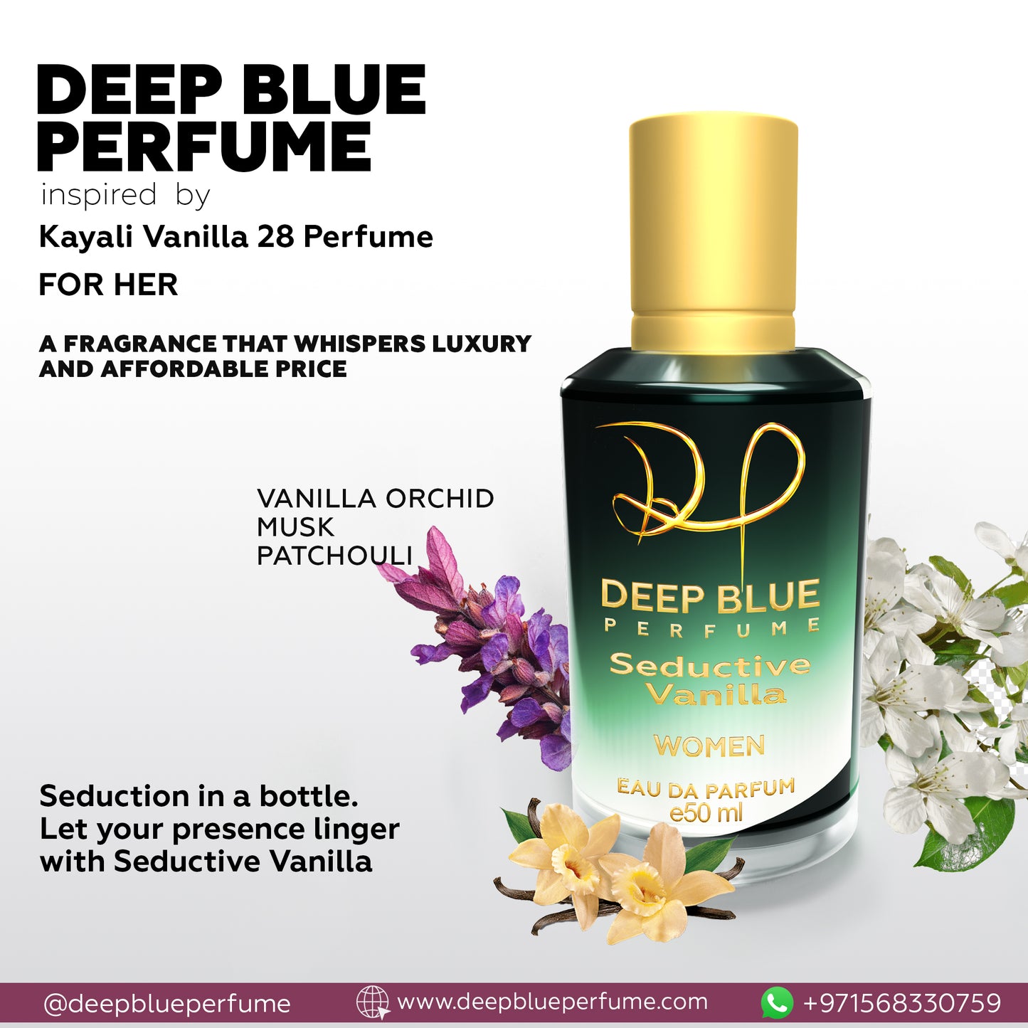 Seductive Vanilla luxury fragrance rich sweet gourmand Eau de Parfum