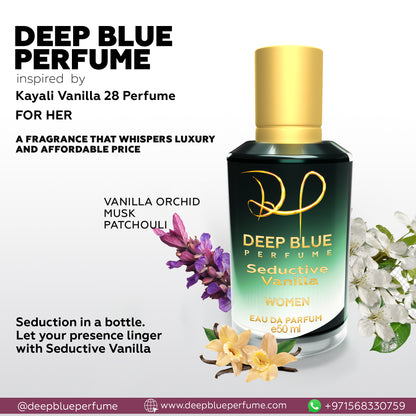 Seductive Vanilla luxury fragrance rich sweet gourmand Eau de Parfum
