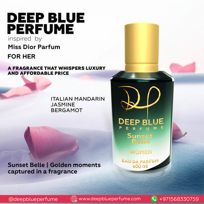Sunset Belle perfume for women fresh floral fruity long lasting scent