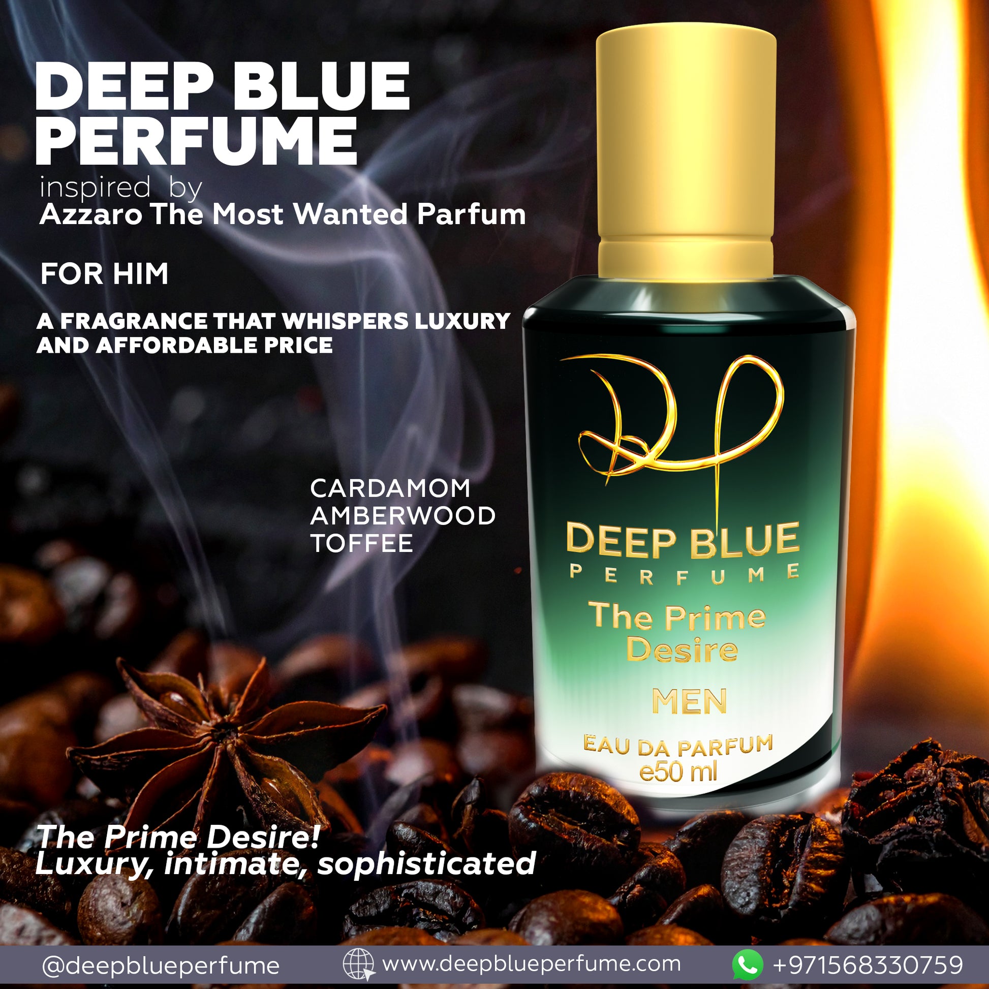 The Prime Desire perfume rich amber woody spicy long lasting unisex scent