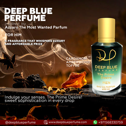 The Prime Desire EDP amber woody spicy unisex fragrance bottle