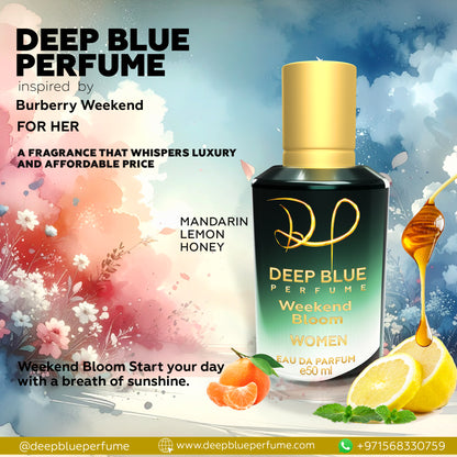 Weekend Bloom EDP fresh floral fruity women’s fragrance bottle