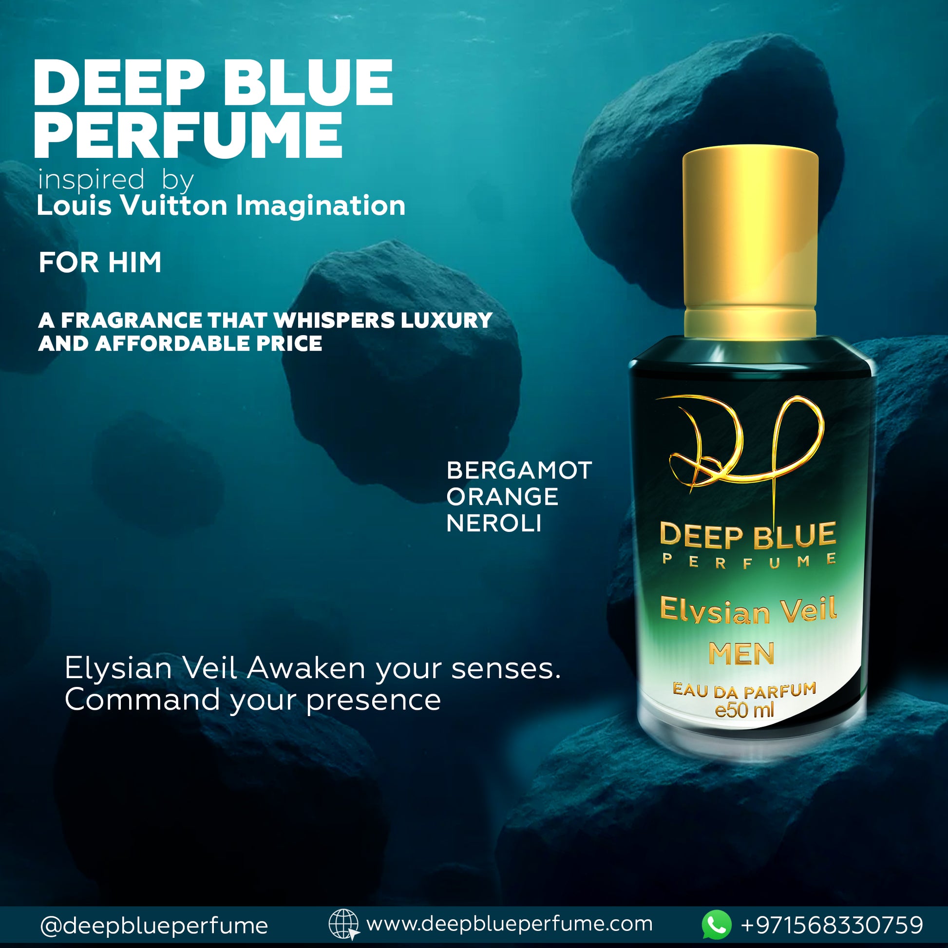 Elysian Veil EDP fresh citrus aromatic long lasting unisex perfume