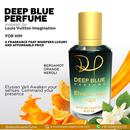 Elysian Veil Eau de Parfum long lasting fresh citrus aromatic fragrance