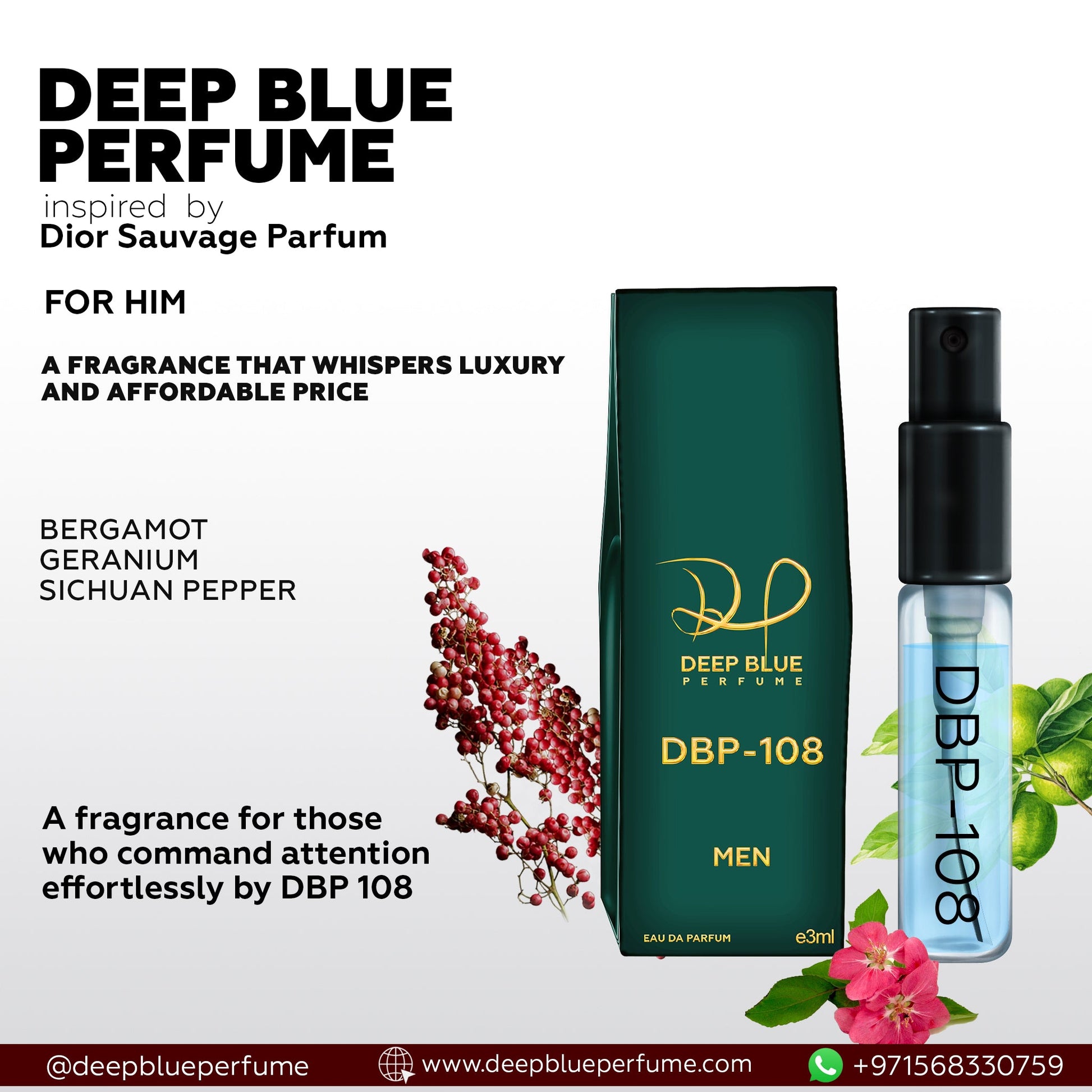 Inspired by Dior Sauvage Parfum DBP - 108 (Tester) - DeepBlue