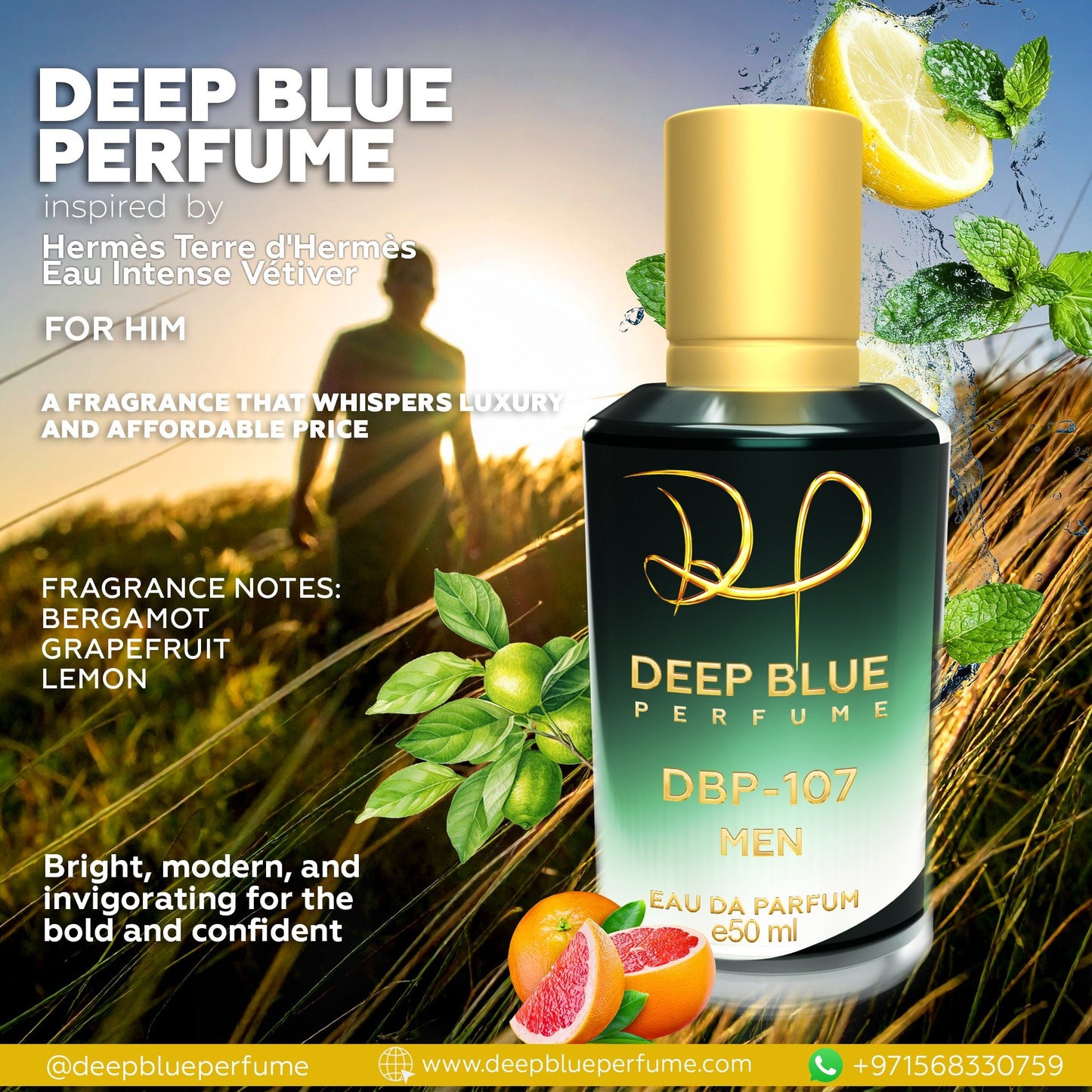 INSPIRED BY HERMÈS TERRE D'HERMÈS EAU INTENSE VÉTIVER EDP - DeepBlue