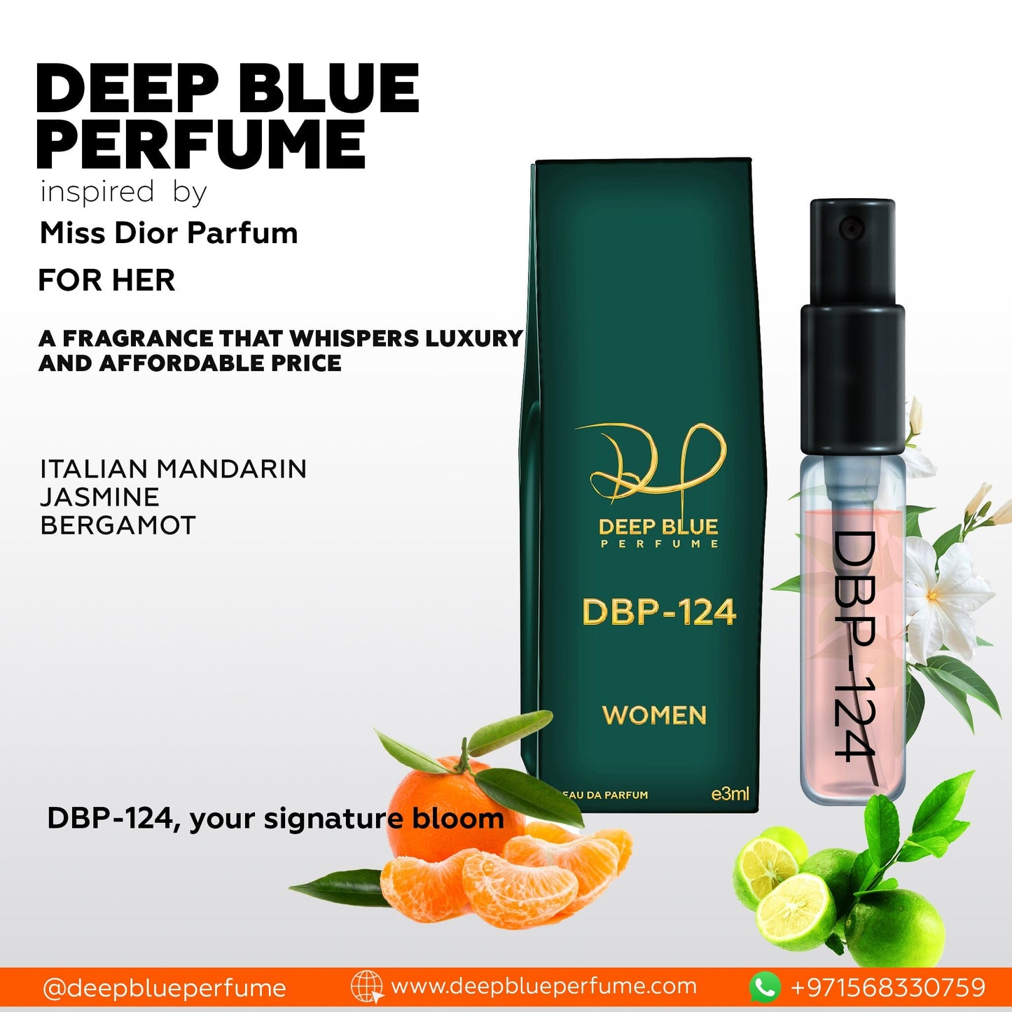 Inspired by Miss Dior Parfum For Her DBP - 124 (Tester) - DeepBlue