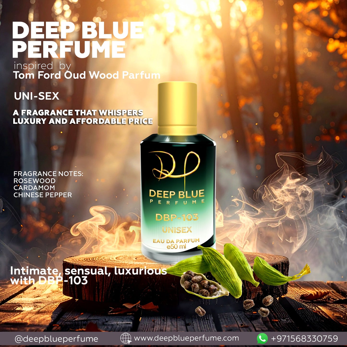 INSPIRED BY TOM FORD OUD WOOD PARFUM - DeepBlue