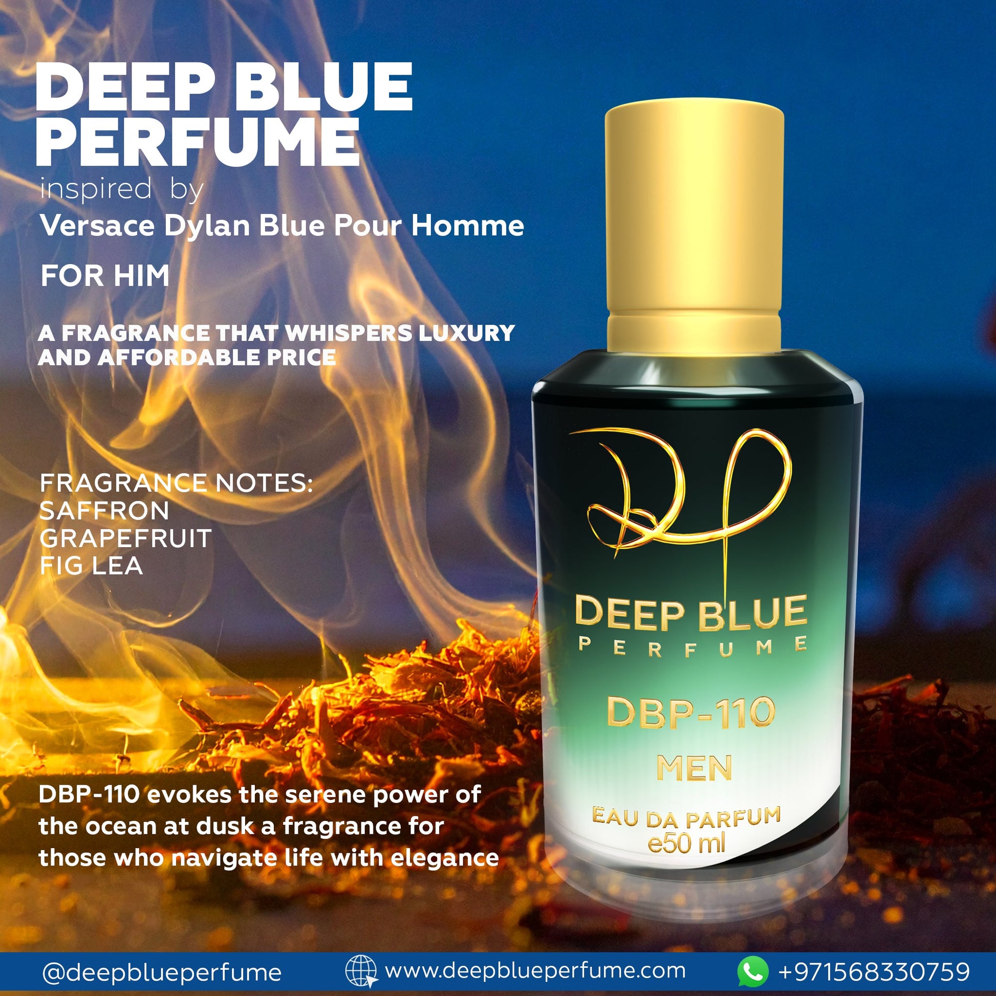 INSPIRED BY VERSACE DYLAN BLUE POUR HOMME EDT - DeepBlue