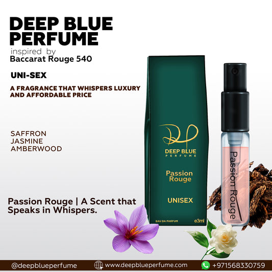 Passion Rouge tester EDP amber woody unisex fragrance bottle