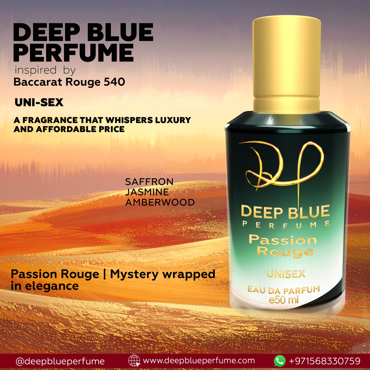 Passion Rouge luxury fragrance warm amber woody Eau de Parfum