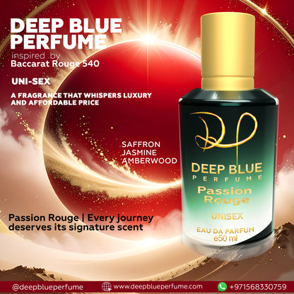 Passion Rouge EDP amber woody unisex fragrance bottle