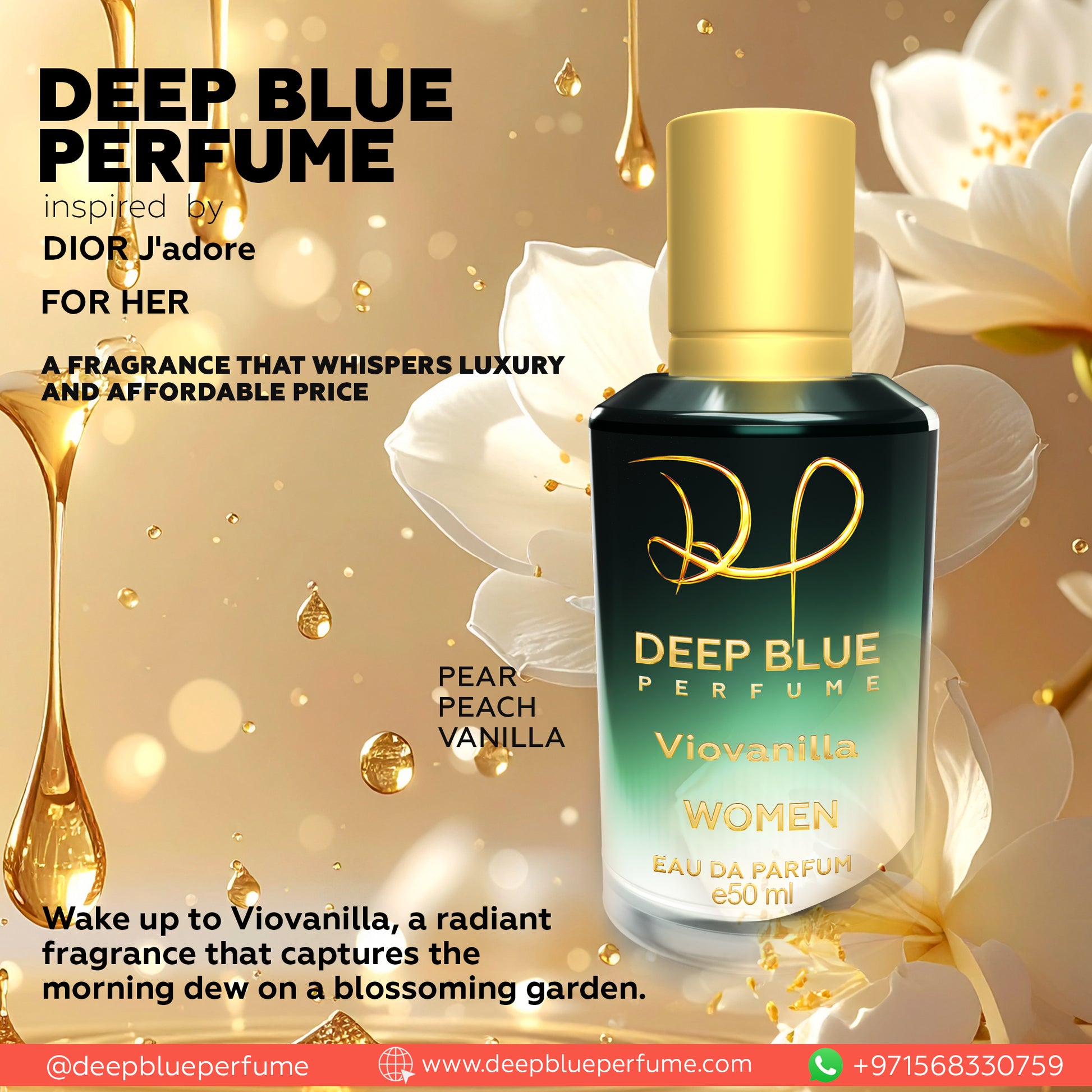 Viovanilla EDP floral vanilla fruity women’s fragrance bottle