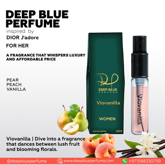 Viovanilla tester EDP floral vanilla fruity women’s fragrance bottle